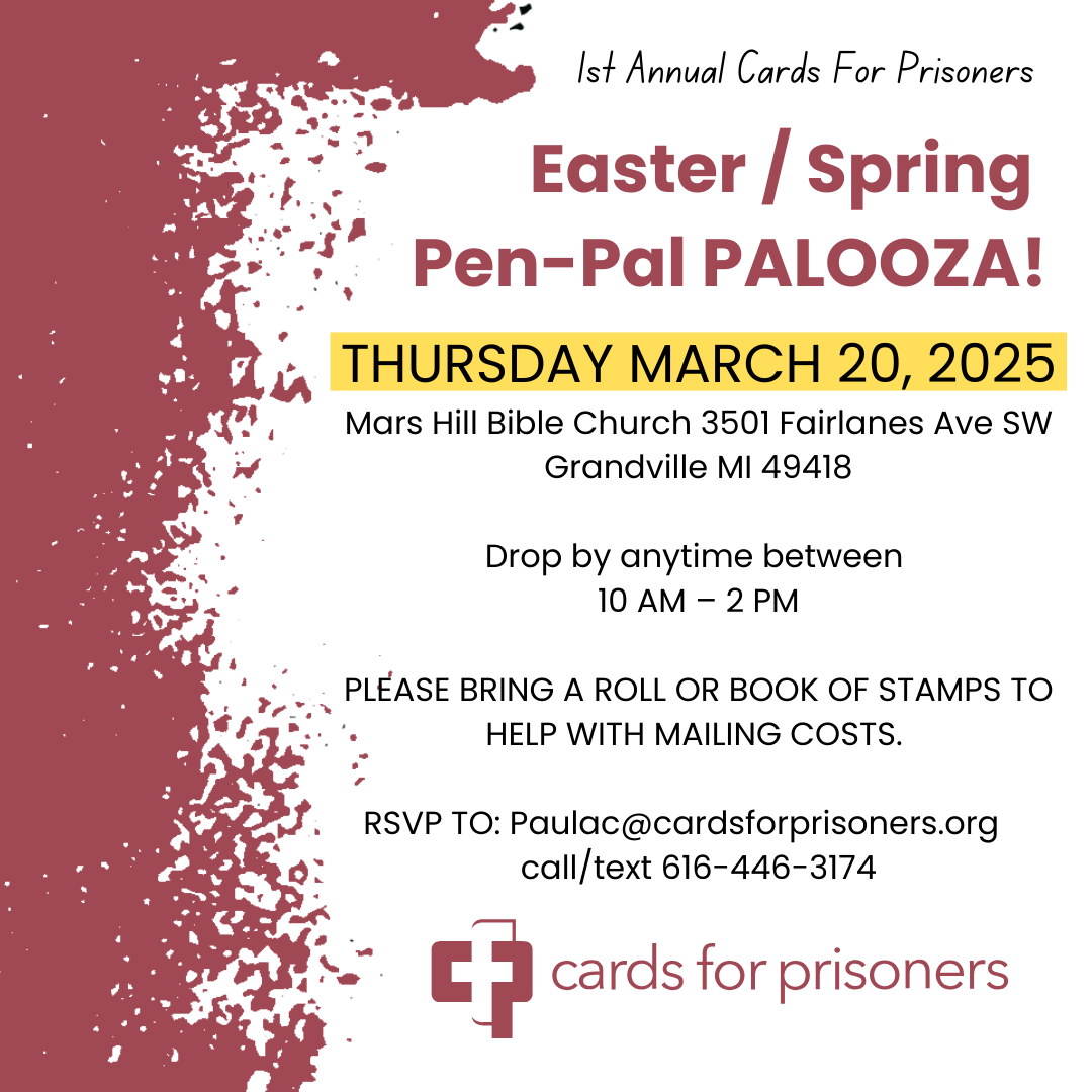 Spring Pen Pal Palooza – Easter Cards for Prisoners
